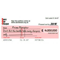 Save Our Cheque petition