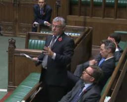 David Ward Presenting Cheques Bill to Parliament
