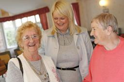 Tracey Leeming with residents of Bowling and Barkerend