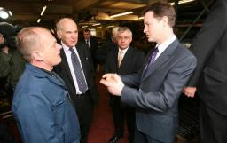 David Ward, Nick Clegg and Vince Cable