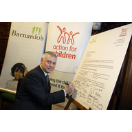 David supporting Action for Children and Barnardos