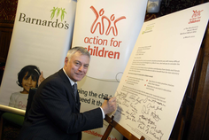 David supporting Action for Children and Barnardos