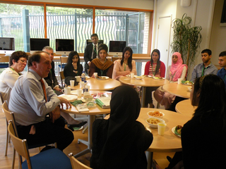 Simon Hughes and David Ward in Q&A session at Carlton Bolling College