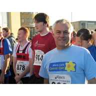 David Ward at the start of the Bradford Half Marathon