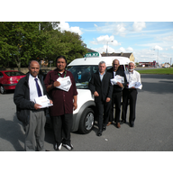 DW and Cllr Riaz Ahmed with Taxi Drivers talking about Car Insurance