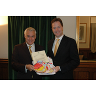 David Presenting the Send My Friend to School petition to Nick Clegg