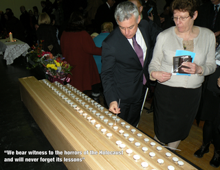 David Ward MP at a Holocaust Memorial Event in Bradford